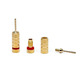 PAIRS OF High Quality Copper non banana Speaker Plugs Pin Screw Type cab 9438 2