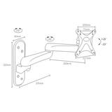 PrimeCables Cab LCD 111 Wall Mount Brackets Economy Pivoting Solid steel arm Wall Mount For most 13 27 PC monitors LED LCD or