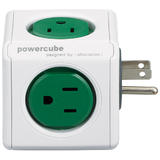 PowerCube Designed by Allocacoc 4100 USORPC Chargers Reddot Award 2014 Winner PowerCube Original 5 Outlet Power Bar Green