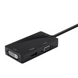 Monoprice Cab 12799 Thunderbolt Cables Mini DisplayPort 1 2a Thunderbolt to 4K HDMI DVI and VGA Passive Adapter Black