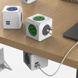 PowerCube 4100 USORPC Chargers Reddot Award 2014 Winner PowerCube Original 5 Outlet Power Bar Green