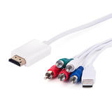 PrimeCables Cab HDMI 5RCA 6FT Component Video Cables HDMI to 5 RCA Component Converter Cable 6Ft White