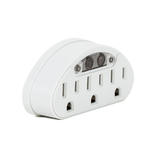 PrimeCables CAB LA 03 Surge Protector Power Strip 3 outlets grounding adapter with sensor night light PrimeCables