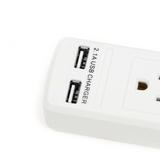 PrimeCables CAB LTS 03 Surge Protector Power Strip 6 Outlets Surge Protected Power Strip With 2 USB Ports 2M 6 56ft