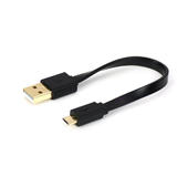 PrimeCables Cab U2 Micro5p 15cmbk USB 2 0 Micro USB 2 0 Flat Noodle Charging SyncCables 15cm PrimeCables