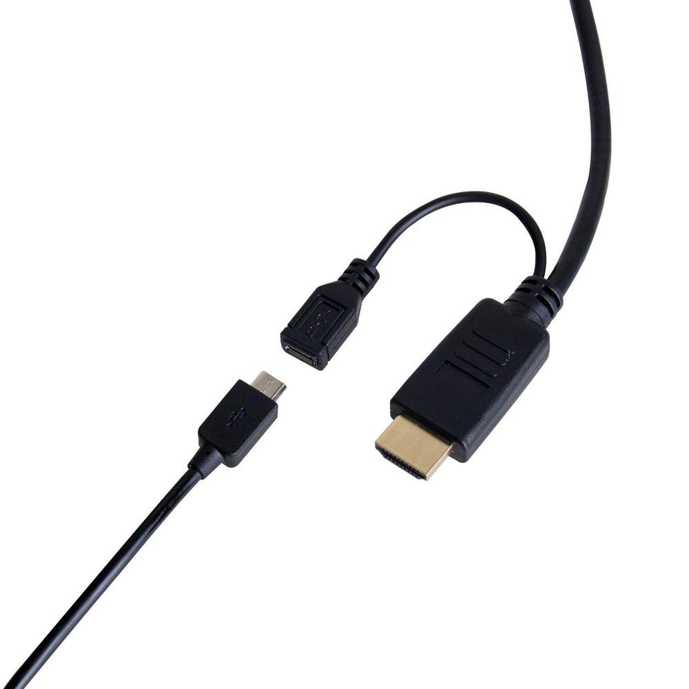 HDMI to VGA active converter cable adapter M/M with Micro USB power