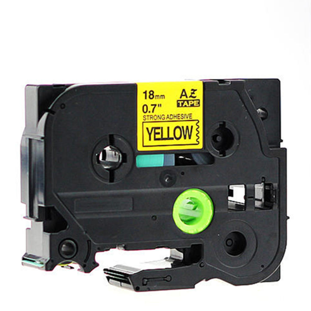 Brother TZES641 Label Tape, 18mm (0.7"), Black on Yellow, Compatible