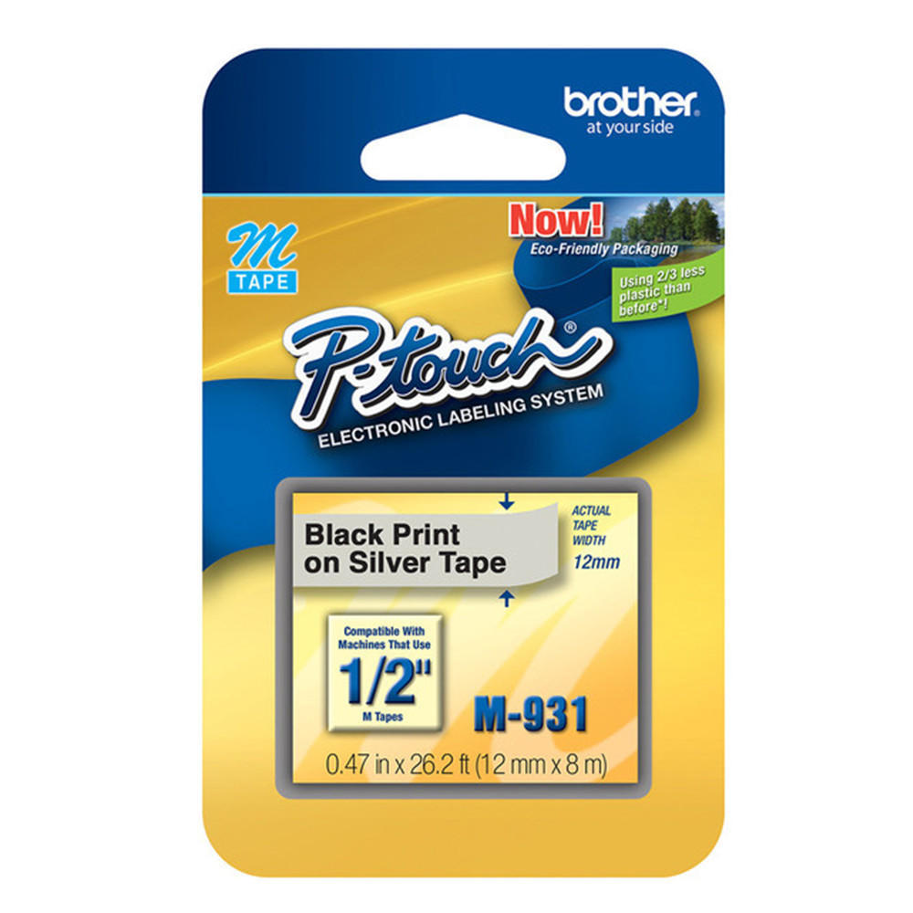 Ruban D'étiquettes Brother M231/MK231 - 12 Mm, 8 M - Couleurs Variées - Compatible PT-M95, PT-65, Etc.