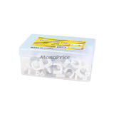 Monoprice Cab 5834 Cable Organizers Monoprice Circle cable clips with steel nail 10mm 100pcs Pack