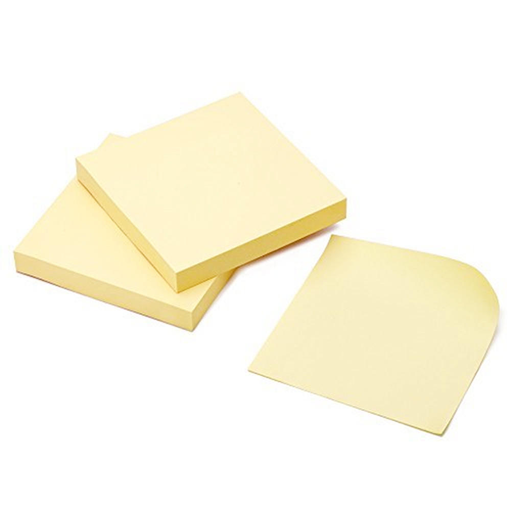 3M Highland™ SelfAdhesive Notepads, Yellow, 12/Pack