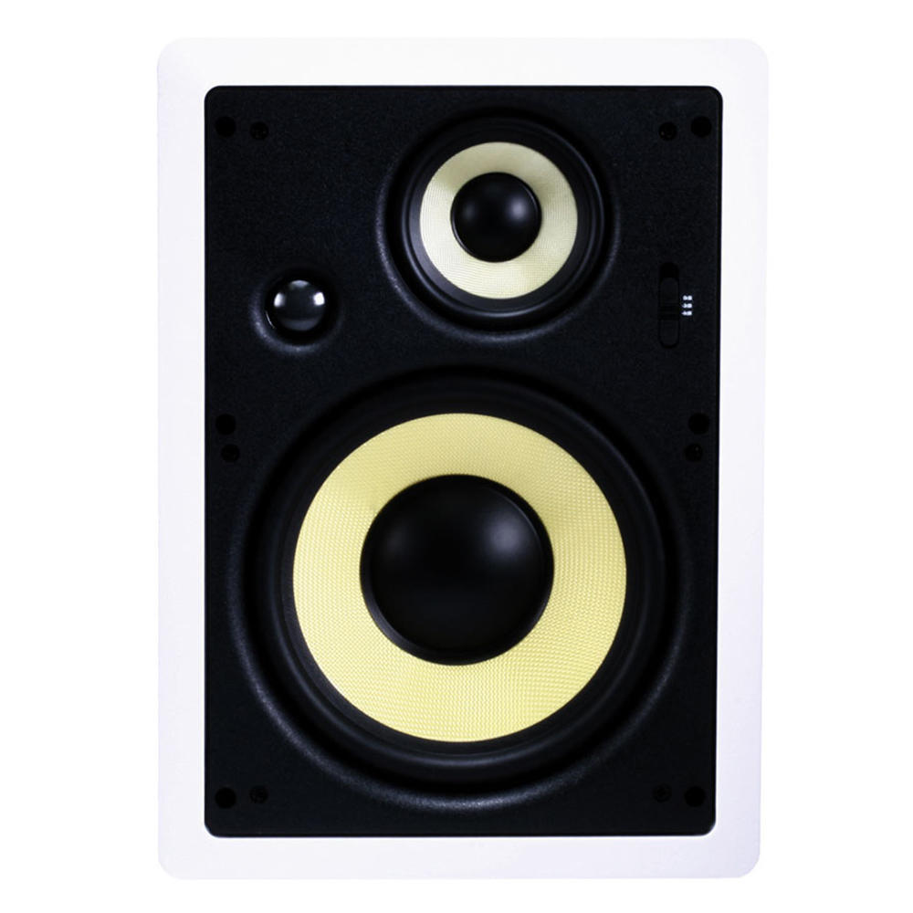 Caliber 8in Fiber InWall Speakers 3Way (pair) Monoprice®