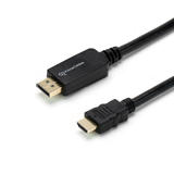 PrimeCables Cab FL 445 914 DisplayPort Cables 3Ft Displayport DP to HDMI Cable Male to Male Gold Plated Black PrimeCables