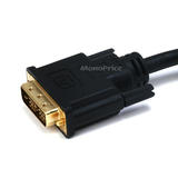 Monoprice Cab 2404 HDMI to DVI Cables 6ft 28AWG High Speed HDMI to DVI Adapter Cable w Ferrite Cores Black