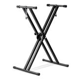 GZA 00492 Electronic Accessories Musical Classic Double X Keyboard Stand