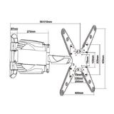PrimeCables Cab 04 0150 Wall Mount Brackets Wall mount articulated arm Universal LED LCD PLASMA 13 55 SLIM PrimeCables