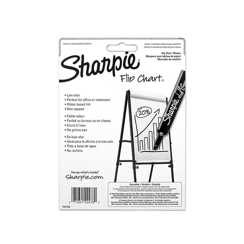 Sharpie® Flip Chart Markers, Bullet point, 8 Colors, 8/Set 431635