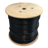 Cab BK C6ASL 4DB Cat6 6a Network Ethernet Cable 1000ft 4 Pair Cat6A 10Gbps UTP Solid UV Direct Burial Bulk Cable Black