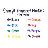 Sharpie 840 30078 Markers Sharpie 30078 Fine Point Permanent Markers Assorted Colours 8 Pack