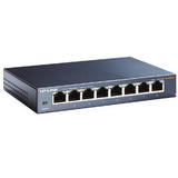 TP Link TL SG108 Network Routers Switcher TP LINK TL SG108 Unmanaged 8 Port 10 100 1000Mbps Desktop Switch Metal Case Power S