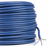 PrimeCables Cab Cat6 250 CMR Blue Cat6 6a Network Ethernet Cable 250FT 23AWG 4P Bare Copper Cat6 550MHz UTP Solid Bulk Cable 