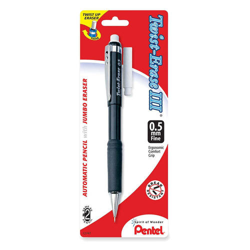 Crayon mécanique Pentel TwistErase® III 0.5mm, noir 631622