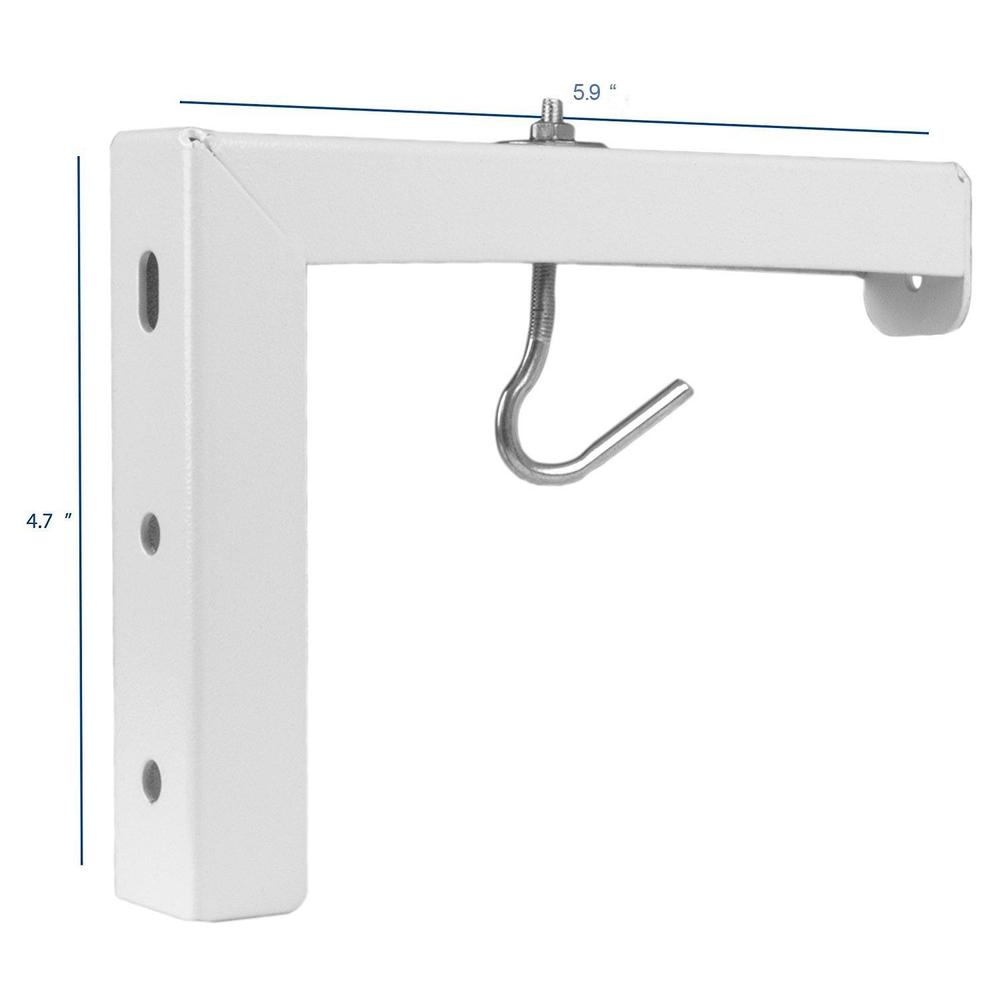 Adjustable Projector Screen LBracket Wall Hanging Mount (Pair) PrimeCables®