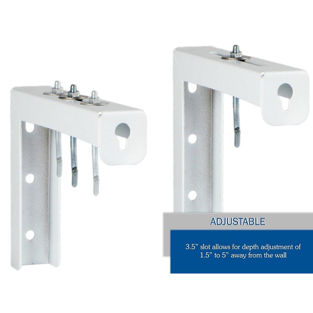 Adjustable Projector Screen LBracket Wall Hanging Mount (Pair) PrimeCables®