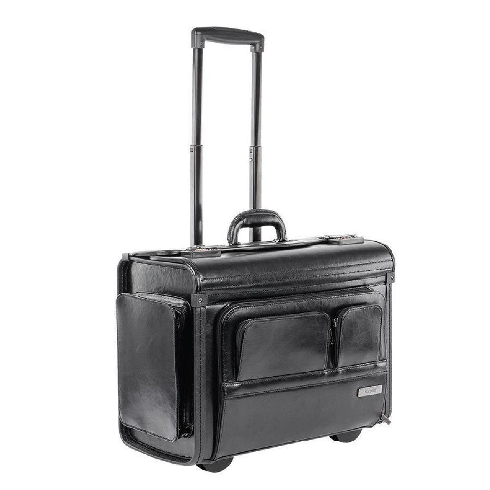 Bugatti® BZCW307 Business Case On Wheels Leather Black 378612