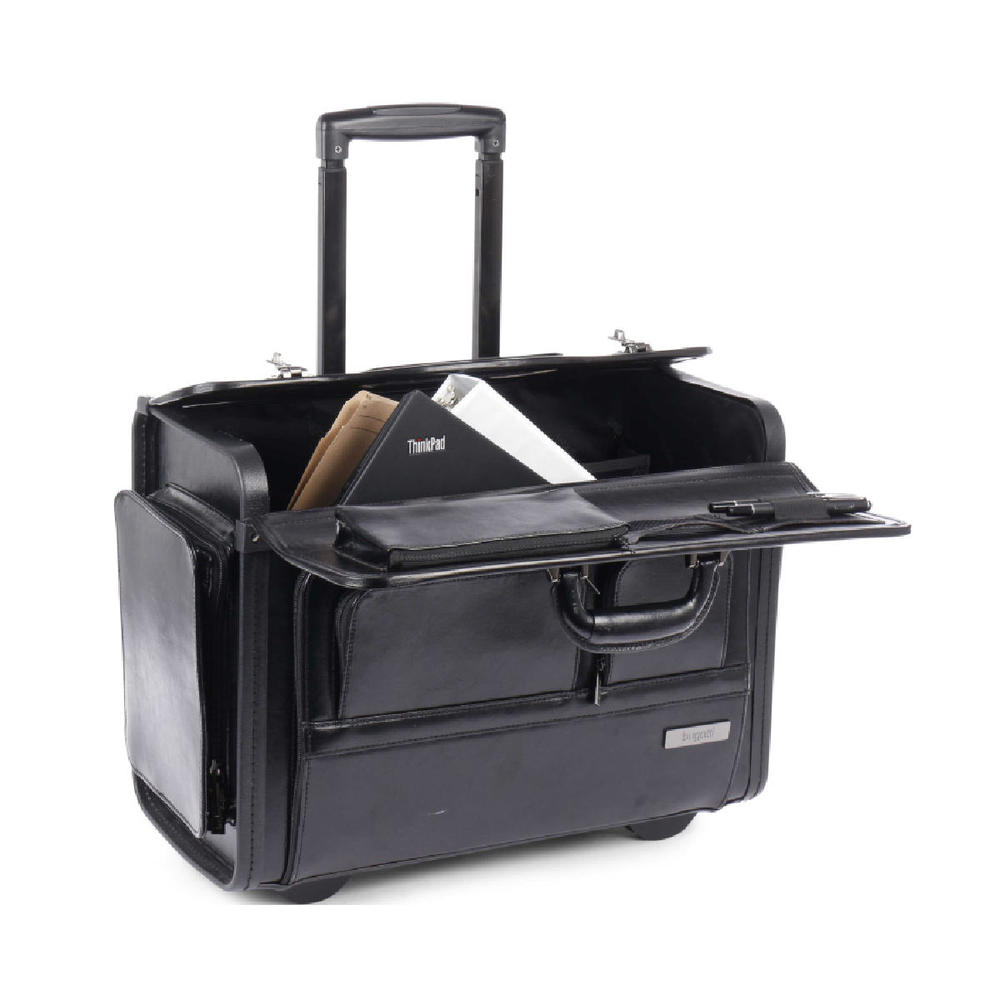 Bugatti® BZCW307 Business Case On Wheels Leather Black 378612
