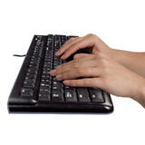 Logitech KYB LT MK120 Keyboard and Mouse Combos Logitech Desktop MK120 Black USB Wired Simplicity Mouse Keyboard Combo Englis