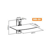 PrimeCables Cab DVD 291 TV Wall Mounts Stands PrimeCables Floating Wall Mounted Shelf Bracket Stand with One Adjustable Tempe
