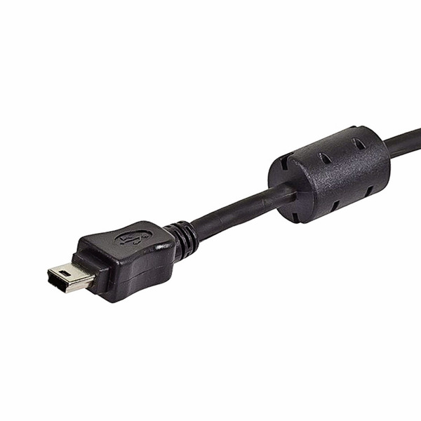 USB 2.0 A Male to Mini B 5pin Male 28/24AWG Cable w/ Ferrite Core, 6ft