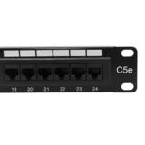 PP 24C5E 110 Patch Panels 24 Port CAT5e Patch Panel 19 Rackmount 1U 110 Punch Down