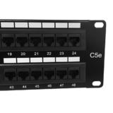 PP 48C5E 110 Patch Panels 48 Port CAT5e Patch Panel 19 Rackmount 2U 110 Punch Down