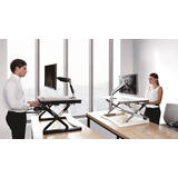 PrimeCables Cab MT101 S BK STM01 1 Monitor Desk Mounts Sit Standing Height Adjustable Desk Ergo Riser Anti fatigue Standing M