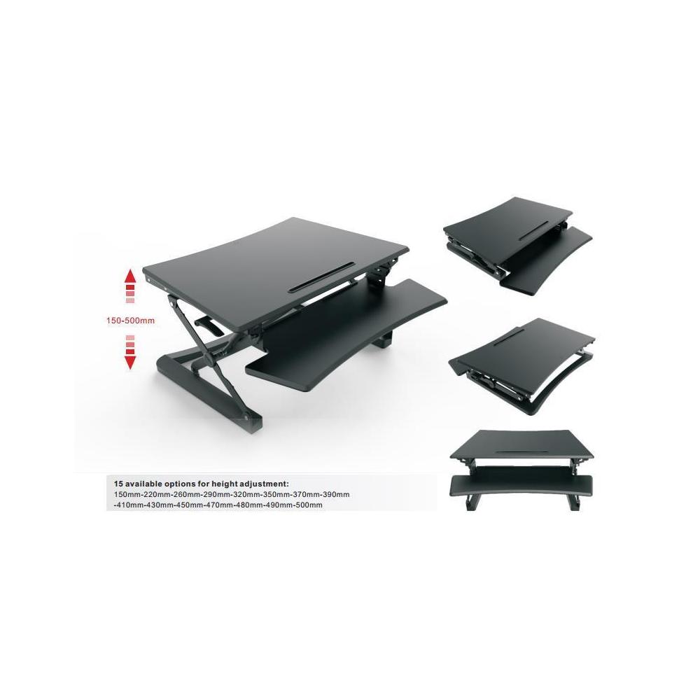 Sit Standing Height Adjustable Desk Ergo Riser + Height Adjustable ...