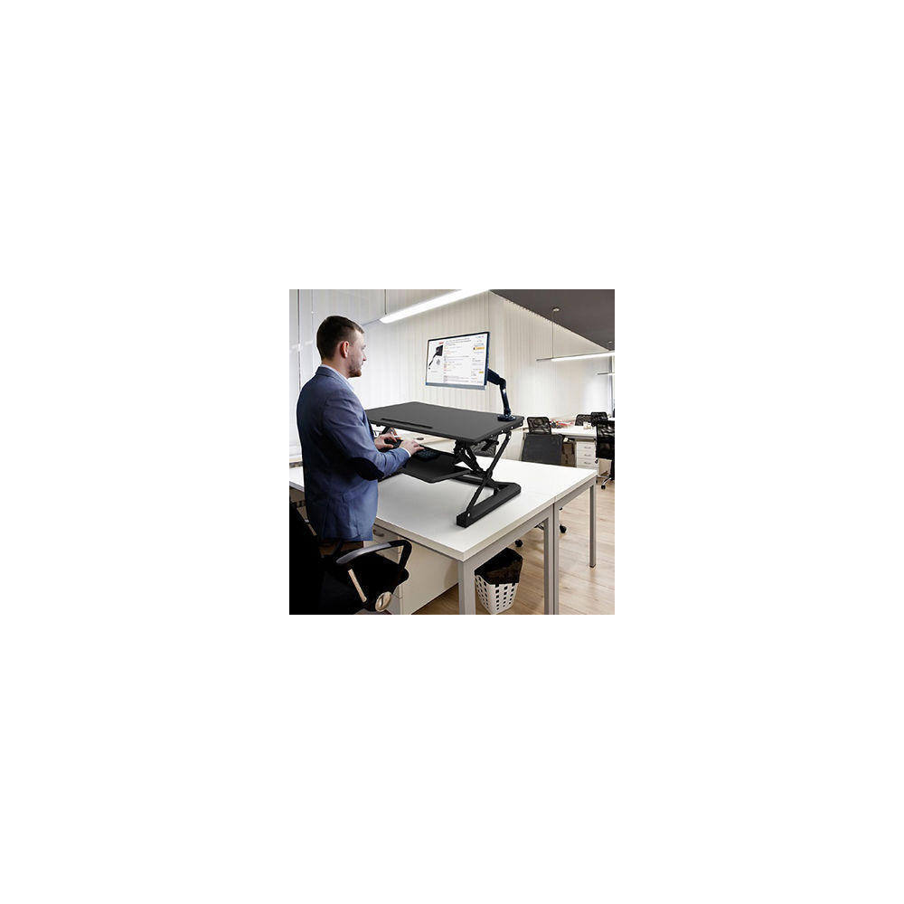 Sit Standing Height Adjustable Desk Ergo Riser + Height Adjustable ...