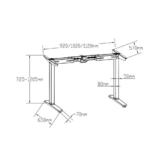 PrimeCables Cab ET101 BK STM01 1 FR02 FR03 Monitor Desk Mounts Electric Sit Stand Adjust Desk Frame Black Standing Mat Foot R