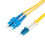 PrimeCables PC 700 lcsc 1m Fiber Optic Cables Fiber Optic Cable SC LC Single Mode Duplex 1 Meter 9 125 Type Yellow Primecable