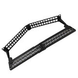 Cab PP 48KAU 1U Patch Panel 48 port Angled Keystone Patch Panel 19 Rackmount 1U with Cable Manager Unloaded