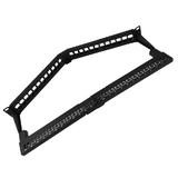 Cab PP 24KAU 1U Patch Panel 24 port Angled Keystone UTP Panel 1U w Cable Manager Unloaded