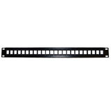 Cab PP 24KS 1U Patch Panel 24 port Keystone Patch Panel 19 Rackmount 1U Unloaded