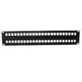 Cab PP 48KS 2U Patch Panel 48 port Keystone Patch Panel 19 Rackmount 2U Unloaded