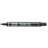Pentel 756 N50 A 12PACK Markers Pentel N50 Bullet Tip Permanent Marker Black 12 Pack