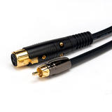 PrimeCables Cab 4788 20ft Professional Audio Cables 20ft Premier Series XLR Female to RCA Male 16AWG Cable Gold Plated PrimeC