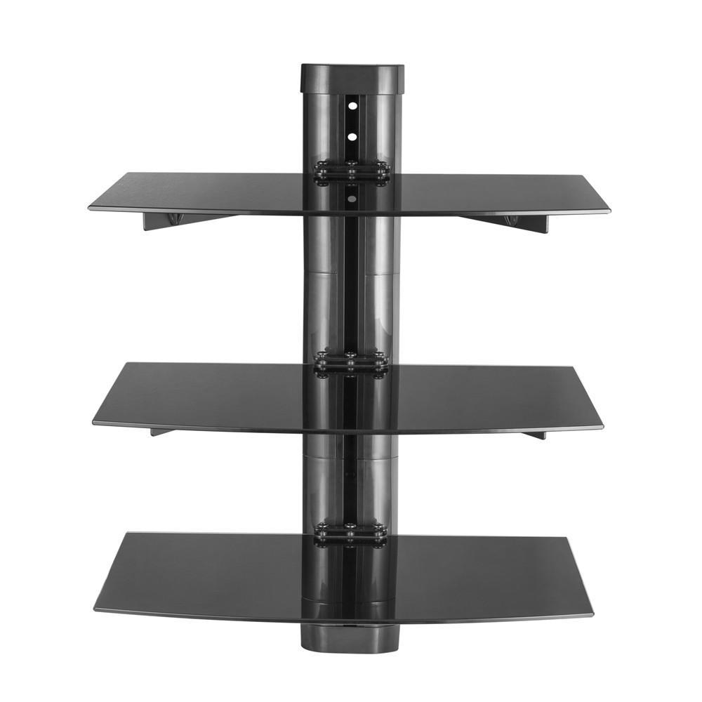 Height Adjustable DVD Wall Mount Triple shelves for DVD players or AV