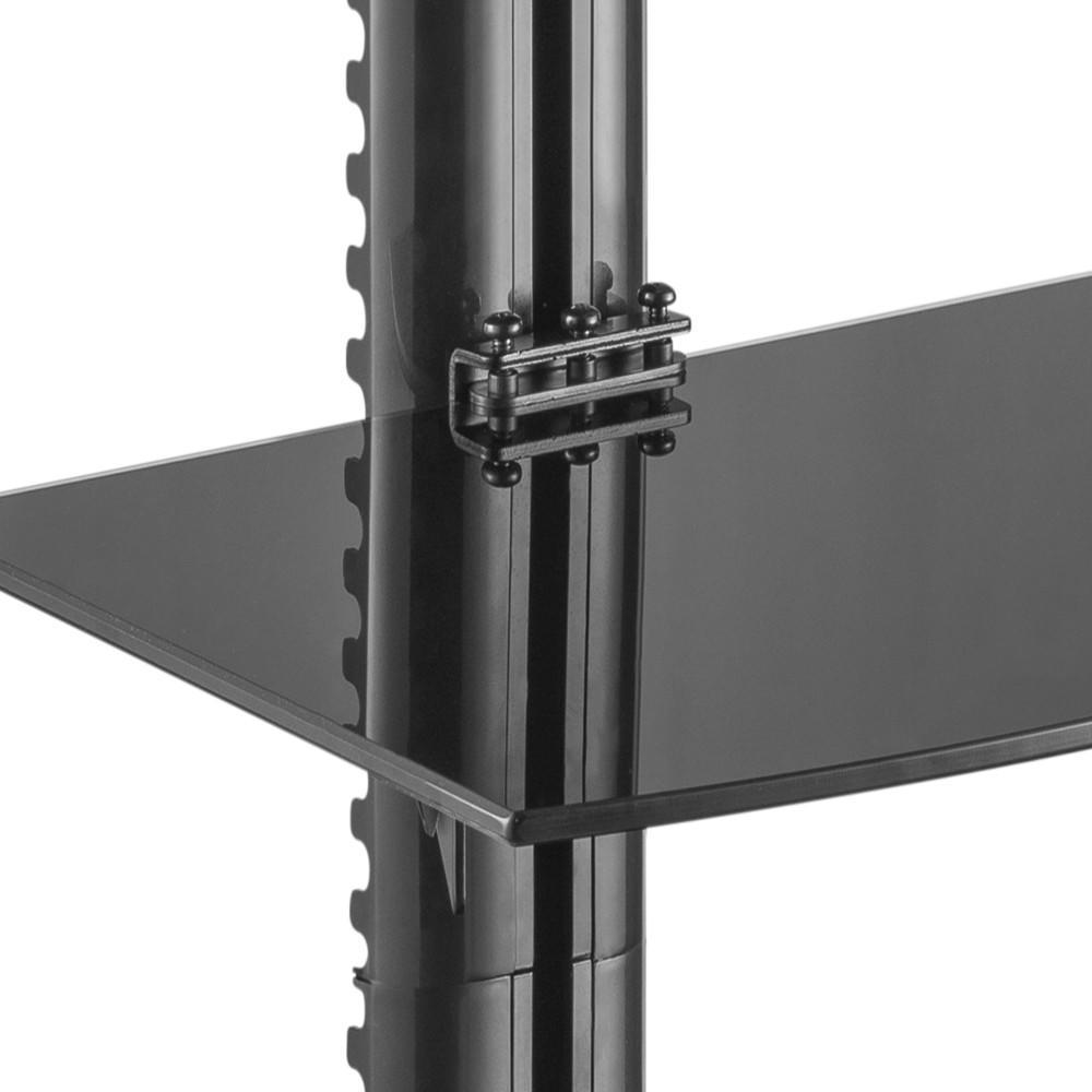 Height Adjustable DVD Wall Mount Double shelves for DVD players or AV