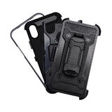 PrimeCables SP C130 AP018 iPhone X Transformer Combo Holster Cover Case for iPhone X Black PrimeCables