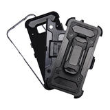 PrimeCables SP C130 SM144 For Other Smartphone Transformer Combo Holster Cover Case for Galaxy S8 Black PrimeCables