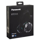 Panasonic RPBTD10K Headsets Panasonic RP BTD10 K Premium Bluetooth Wireless On Ear Headphones Black